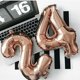 thumbnail image 3 of 2 globos gigantes de 32/40 pulgadas con números dorados y plateados, 18, 24, 25 y 26, para cumpleaños de niña de 25 años, suministros de decoración para fiestas, 3 of 5