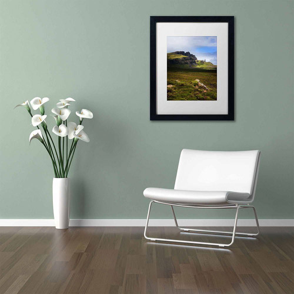 Trademark Fine Art "Old Man of Storr" Canvas Art by Philippe Sainte-Laudy, White Matte, Black Frame