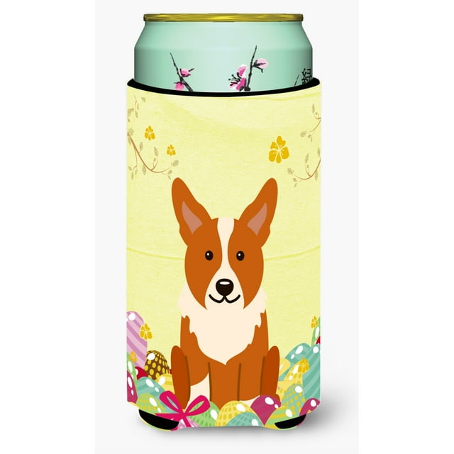 "Treasures Easter s Corgi Tall Boy - Aislante para bebidas, multicolor" Caroline's Treasures BB6100TBC
