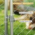 thumbnail image 5 of PawHut Outdoor Dog Kennel, Heavy Duty Dog Run with Adjustable & Rotatable Bowl Rack, Waterproof UV-Resistant Cover, Secure Lock, 19.7' x 7.5' x 7.5', 5 of 10