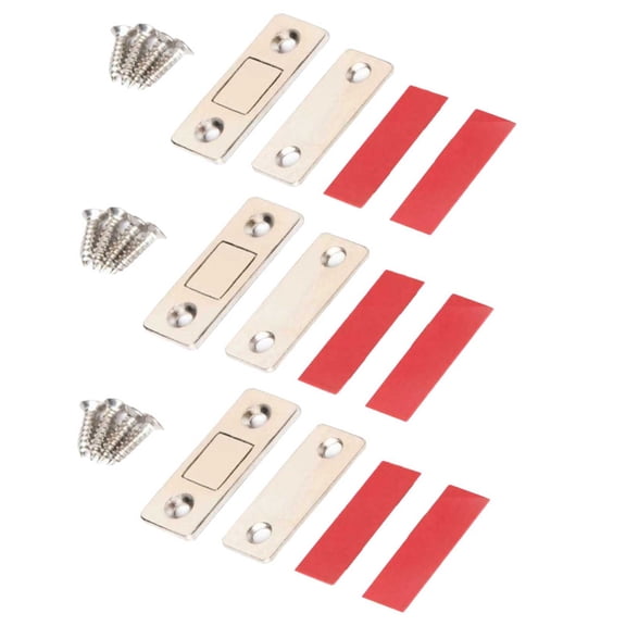 Cabinet Magnetic Catch,Ultra Thin 3 Pack Cabinet Door Magnetic Latch,Magnetic Door Closer for Cabinets Drawers Closet Doors