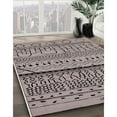 thumbnail image 3 of Ahgly Company Machine Washable Indoor Rectangle Industrial Modern Silver Pink Area Rugs, 5' x 7', 3 of 7