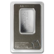 1 oz Platinum Bar - Valcambi 9995 Fine With Assay