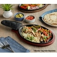 thumbnail image 3 of Soro Essentials- 7" x 9.25" Cast Iron Fajita Plate Sizzler Griddle Pan with Teardrop Handle Black Color- Pre-Seasoned Sizzle Platter Use in the Oven on the Stove on the Grill or Over a Campfire, 3 of 6