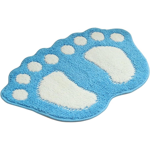 Alfombras de baño, Alfombra de baño Antideslizante, Absorbente de Agua, Secado rápido, Lavable, Duradera, 40 cm x 60 cm (Azul)