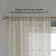 thumbnail image 5 of Creative Home Ideas Contemporary/Modern/Farmhouse/Traditional 2 Piece Embroidered/Geometric Sheer Curtain Set, 5 of 10