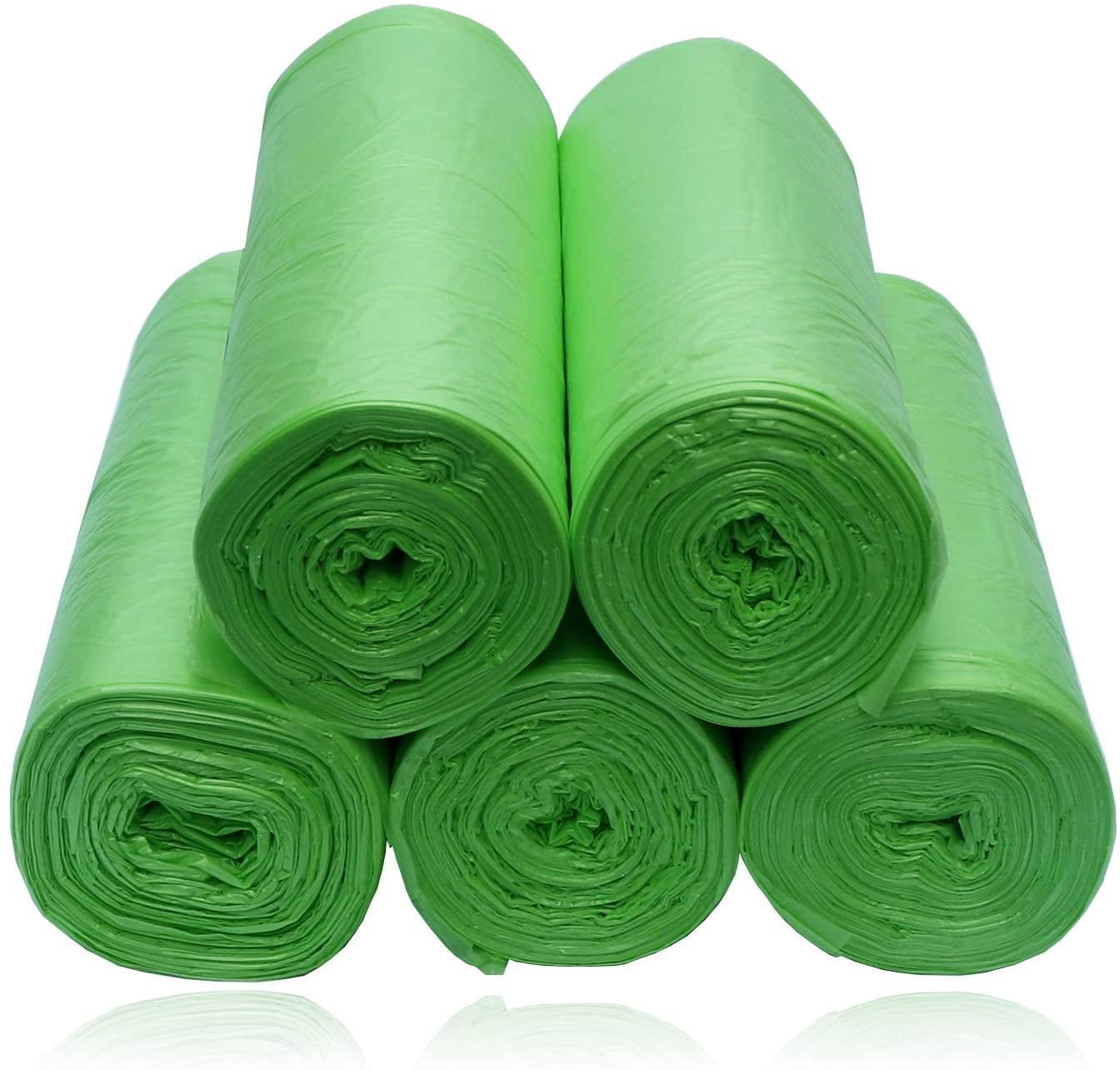 3 Gallon Biodegradable Small Garbage Bags Green Wastebasket Liners 100 Counts 