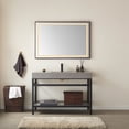 thumbnail image 3 of Vinnova Teruel 48" Rectangle Black Framed LED Wall Mount Bathroom Vanity Mirror, 3 of 8