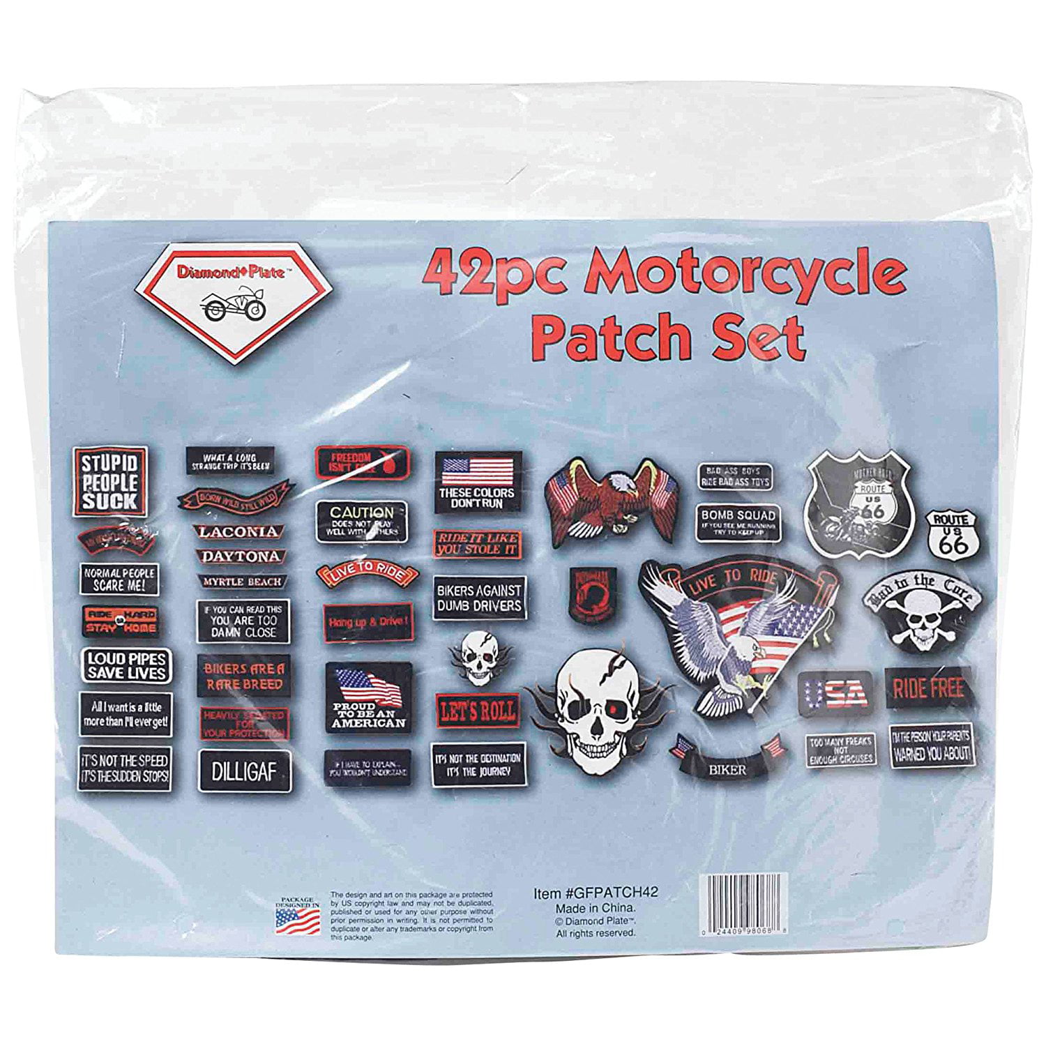 patch.   Motorcycle vest patches.  I.C.E. In Case of Emergency 