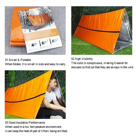 Reusable Emergency Sleeping Bag Emergency Survival Blanket Camping Tent Thermal Waterproof Outdoor Emergency