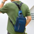 thumbnail image 2 of Mochila bandolera con honda para hombre, bolso de viaje para senderismo, bolso de pecho de gran capacidad, 2 of 6
