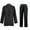 Black, variant on Womens 2 Piece Outfit Solid Open Front Blazer Jacket and Wide Leg Pant Business Casual Suit Sets Beige