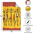 thumbnail image 4 of Figures of African Tea Towels Set of 1 Tribal Dancer Kitchen Dish Cloth with Hanging Loop, 18"x28"Lint-Free Absorbent Towel for Kitchen Drying Wiping and Cleaning, 4 of 6