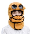 thumbnail image 2 of Minnieouse Mujeres Hombres Sombrero de invierno Senderismo al aire libre Esquí Ciclismo Gorra cálida Sombrero a prueba de viento con bufanda Sombreros amarillo, 2 of 6