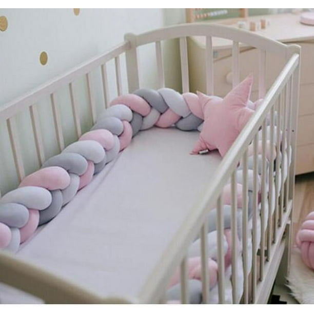 Habitación infantil Cama decorativa trenzada de tres hilos Tejido con nudo largo Bola de almohada Nudo
