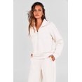 thumbnail image 3 of Conjunto Deportivo PRETTYGARDEN Mujer 2 Piezas Media Cremallera Blanco XS, 3 of 7
