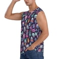 thumbnail image 3 of Lsque Funny colorful skull ghost Print Men's Cotton Blend Sleeveless Muscle Shirts (S-3XL)- Moisture Wicking, Odor Protection, UPF 30+,X-Large, 3 of 8
