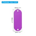 thumbnail image 2 of Uxcell Aluminum Blank Tags with 2 holes Metal Stamping Blanks Pet ID Label with Key Rings Purple 20Pcs, 2 of 6