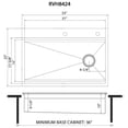 thumbnail image 2 of Ruvati USA RVH8424 33 in. Workstation Two-Tiered Ledge Drop-in Topmount 16 Gauge Stainless Steel Kitchen Sink, 2 of 7