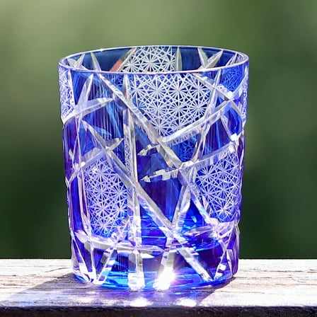 250ml Luxury Bohemian Rock Glass Cup Hand Blown with Unique Pattern Color Engraved Old Fashioned Glass for Whiskey Wine