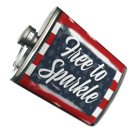 

NEONBLOND Flask Free to Sparkle Fourth of July Stars and Stripes
