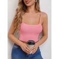 thumbnail image 2 of Women’s Sexy Adjustable Spaghetti Crop Tank Tops Summer Sleeveless Ribbed Knit Cami Tops, 2 of 5