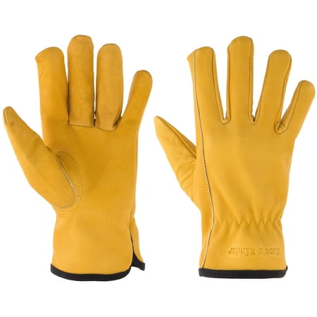 Top Grain Leather Work, Gardening Gloves for Children Ages 6-8