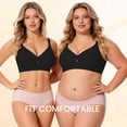 thumbnail image 6 of Jelly Bras for Women Wireless Full Coverage Seamless V-Neck Bra with Keyhole Cutout, Everyday Comfort,Sizes M-3XL, 6 of 7