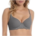 thumbnail image 3 of HVOBTTY Women's Daily Bra Soft Molded Cup Underwire Basic Casual Bra for Daily Wear Gray, 38/85BC, 3 of 5