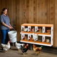 thumbnail image 2 of Chicken Nesting Box, 8 Compartment Metal Nesting Boxes for Chicken Coop, Roll Away Nest Box, Easy Egg Collection, Easy to Clean and Install, Chicken Laying Boxes,Orange, 2 of 7