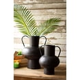 thumbnail image 2 of SET OF TWO METAL URNS WITH HANDLES - WAXED BLACK, 2 of 4