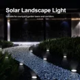 thumbnail image 5 of 1/2 uds/4 uds/8 Uds luces solares para exteriores decoración de jardín enterrado 8/20LED lámpara luz Solar disco de energía luz subterránea patio césped proyector, 5 of 5