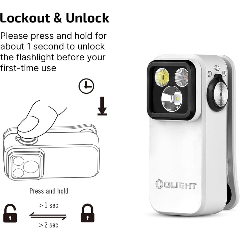 OLIGHT Oclip Pro EDC Clip-On Flashlight 500 Lumens Rechargeable
