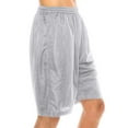 thumbnail image 4 of J. METHOD Men's Basketball Shorts Solid Plain Mesh Regular Fit Comfy Gym Workout Active Pants NEMP26 Heather Grey 2XL, 4 of 5