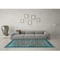 thumbnail image 3 of Ahgly Company Indoor Rectangle Persian Light Blue Traditional Area Rugs, 5' x 7', 3 of 4