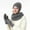 Gray, variant on SYMOID Female Wool Winter Hat Scarf Gloves Set - Beige, Touchscreen Compatible Fingertips, Thermal Warm, Free Size for Cold Weather Daily Use,Size Free Size