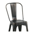 thumbnail image 2 of Set of 4 Industrial Metal Dining Chairs, 18" Seat Height, Sanded Matte Black, Stackable for Indoor/Outdoor Kitchen & Restaurant Use, Lightweight & Easy-Clean, Durable Modern Design, 2 of 5