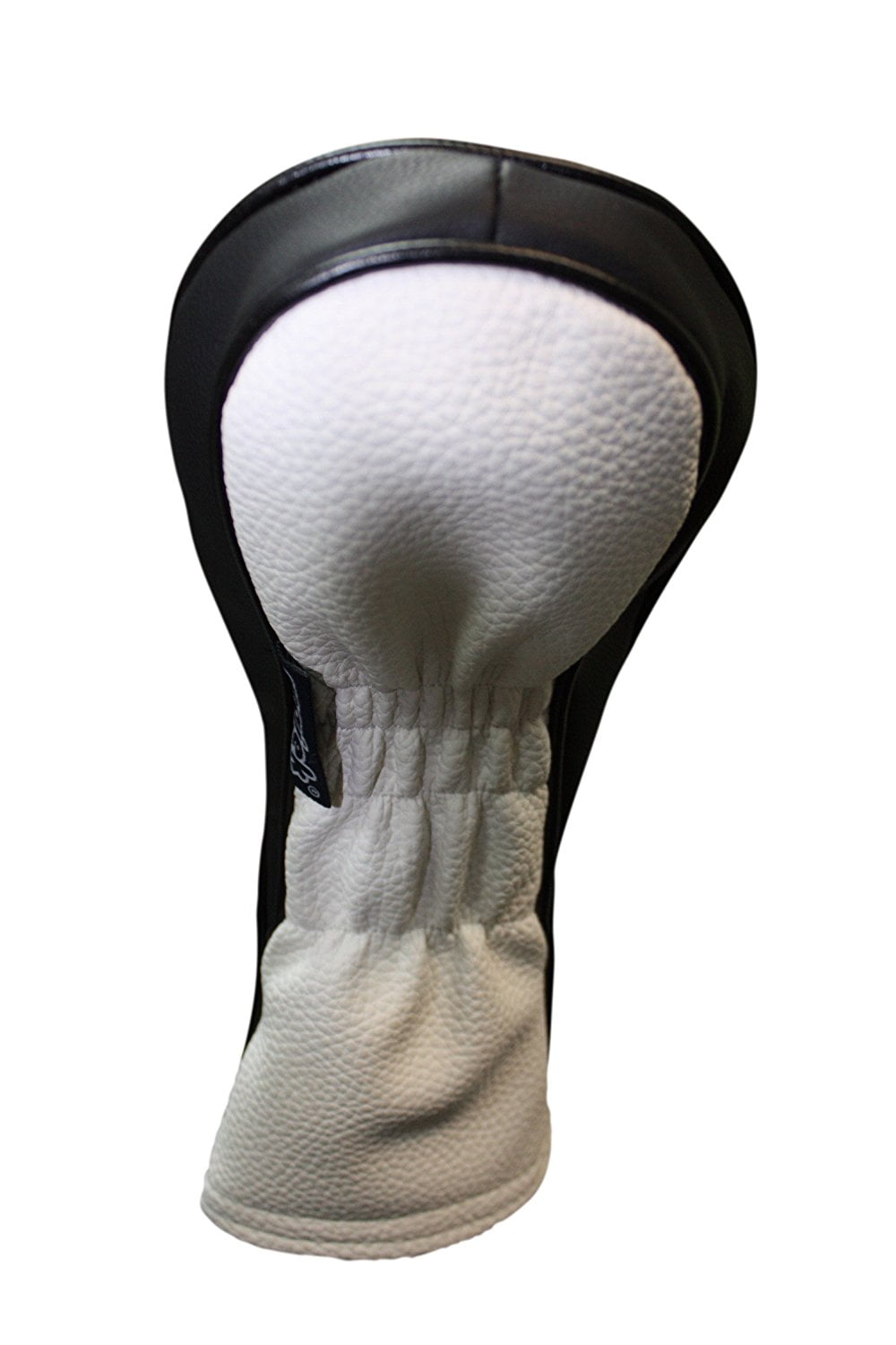 Golf Headcovers Black and White Leather Style 1 & 3 Driver and Fairway Head Cover Fits 460cc Drivers