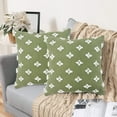 thumbnail image 5 of Hgallory Leaf Grass Pattern Cotton Throw Pillows for Bed Sofa Couch, Velvet Decorative Throw Pillows Household Square Cushion for Indoor Outdoor, Modern Style Home Decor, 18"x18", 1PC, Green, 5 of 6