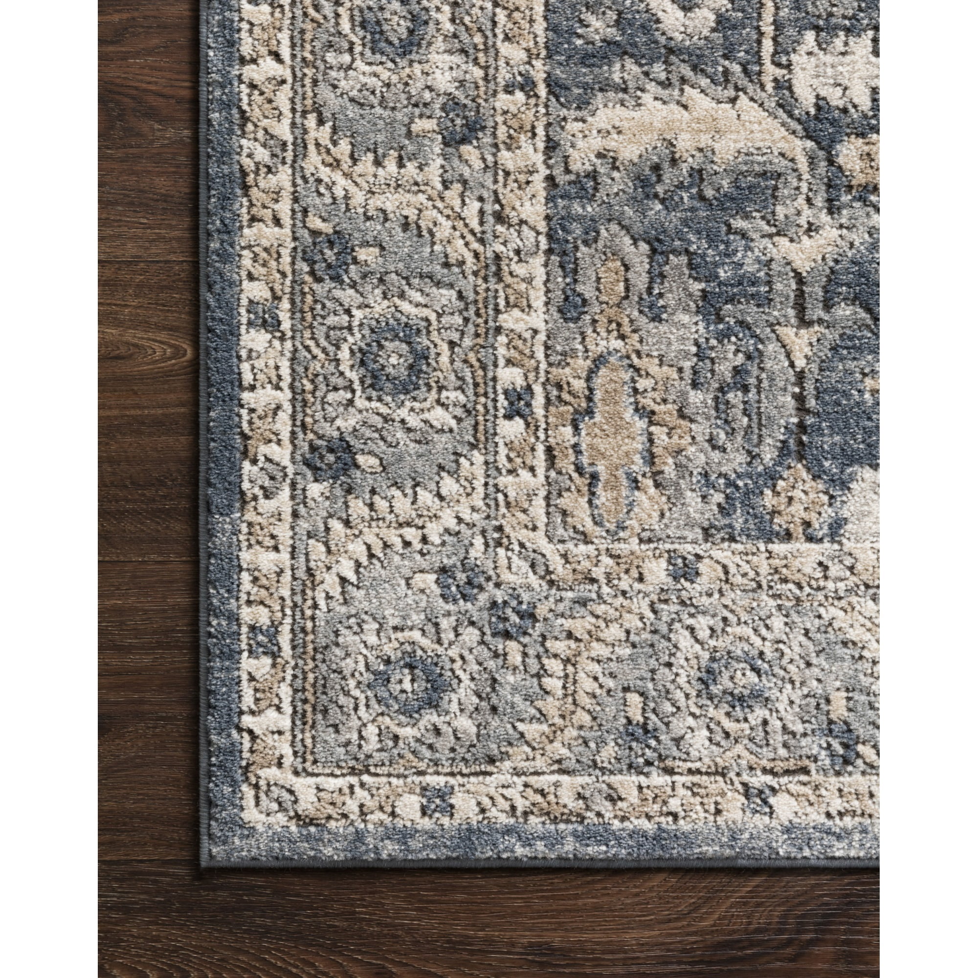 Loloi Teagan Denim / Pebble 2'-8" x 10'-6" Runner Rug