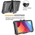 thumbnail image 3 of Compatible with LG V30S ThinQ Case,V30 Case, V30 Plus Case, V35 ThinQ Case - Full-Body Rugged Belt Clip Holster Kickstand Case Without Built-in Screen Protector Black, 3 of 5