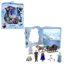 Disney Frozen Classic Storybook Set with 4 Small Dolls, 2 Figures & Accessories Inspired by the Movie