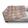 thumbnail image 3 of Abstract Soft Flannel Fleece Throw Blanket, Overlapped Circles Pattern with Dashed Lines Digital Image Print, Cozy Plush for Indoor and Outdoor Use, 50" x 60", Pale Sepia White, by Ambesonne, 3 of 6