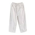 thumbnail image 4 of SUYOLL Teen Girls Pants Medium and Large Straight Pants Loose Casual Wide Leg Elegant Stylish Pants 4-13 Years, 4 of 4
