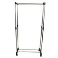 thumbnail image 4 of Veryke Adjustable Rolling Clothes Shelf Garment Rack, Stainless Steel and Plastic, Black and Silver, 4 of 6