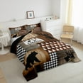 thumbnail image 2 of jejeloiu Wild Bear Elk Full Size Comforter Sets,Old Wooden Board Bedding Comforter Set,Rustic Farmhouse Cabin Bedding Sets For Teens,Breathable Room Decoration Reversible,3 Pieces, 2 of 7
