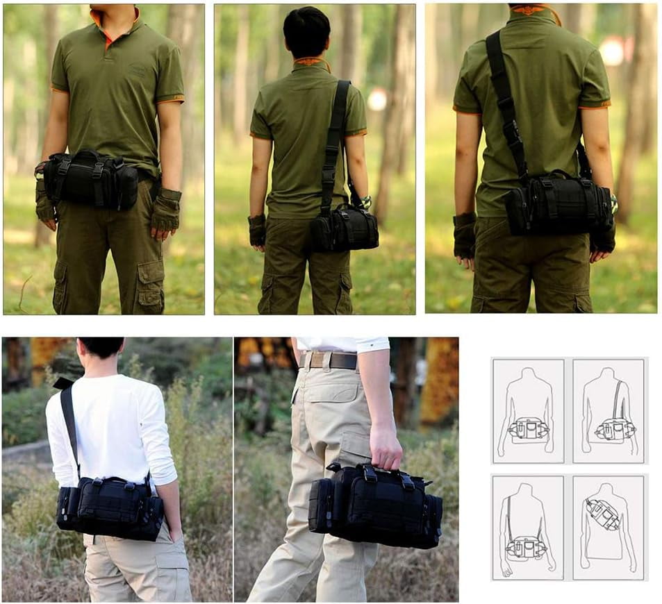 Small Molle Duffle Bag Men Gym Bag Waist Bag Fanny Pack Workout Pouch Travel Carry On Bag