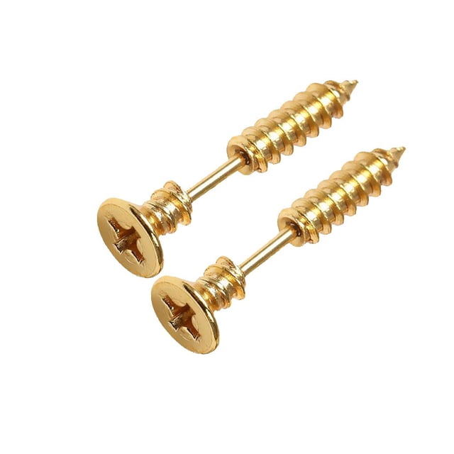 Pendientes de acero Inoxidable Salvador 1 Par Pernos prisioneros del pendiente 316L oro