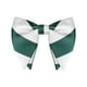 thumbnail image 1 of INSPIRAR CHIC Corbatas de moño preatadas de rayas gruesas para hombres, corbatas de satén ajustables para bodas formales en verde y blanco, 1 of 4