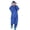 a-Blue62, variant on Kids Solid Color One Piece Rain Suit Hooded With Visor Button Closure Waterproof Fabric Reflective Stripe All Weather Rainwear For Boys Girls Red 4-5 Years